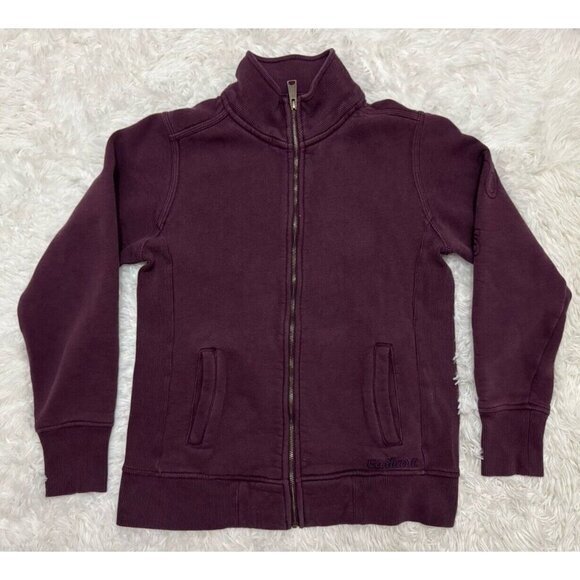 CARHARTT Women Purple Full Zip Fleece Jacket Lined Work Outdoors MEDIUM Spellout - Picture 1 of 13